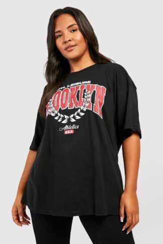 Womens Plus Brooklyn Oversized T-Shirt - Black - 18, Black
