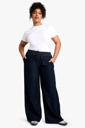 Womens Plus Elasticated Waist Jean - Indigo - 22