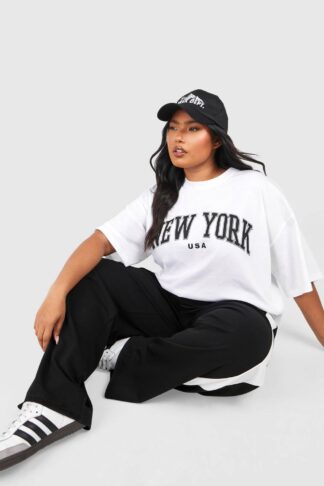 Womens Plus New York Oversized T-shirt