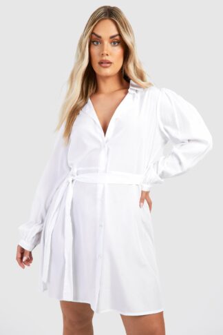 Womens The Plus Shirt Dress - Beige - 16, Beige