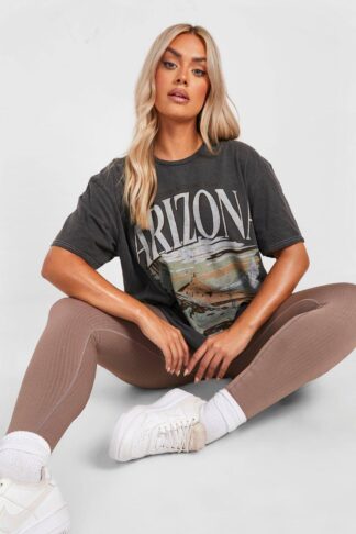 Womens Plus Arizona Washed Oversized T-shirt