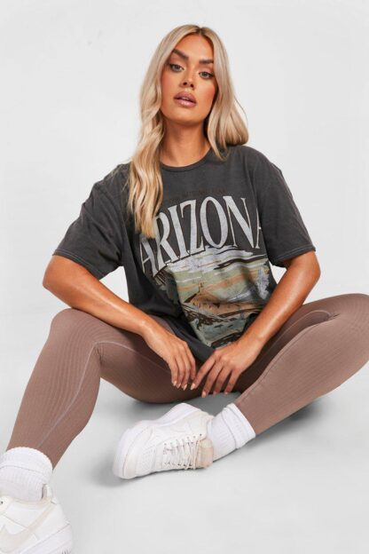 Womens Plus Arizona Washed Oversized T-shirt