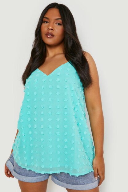 Womens Plus Dobby Cami - Blue - 28, Blue