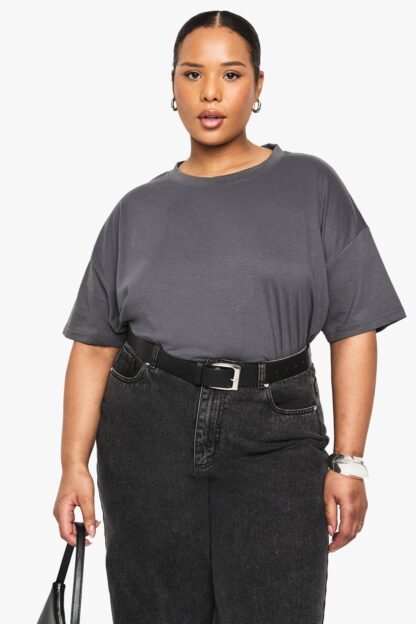 Womens Plus 2 Pack Oversized T-Shirt - Black - 16, Black