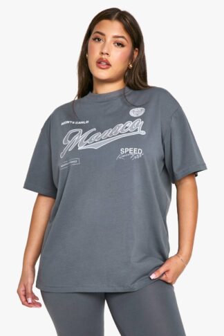 Womens Plus Monaco Oversized T-Shirt Legging Set - Grey - 18, Grey