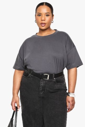 Womens Plus 2 Pack Oversized T-Shirt - Black - 22, Black